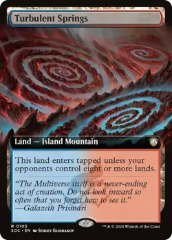 x1 Turbulent Springs - Extended Art R MTG Commander: Secrets of Strixhaven M/NM, - Image 1