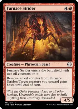 NM Foil Furnace Strider, MTG, Phyrexia: One, Magic the Gathering, 133 - Image 1