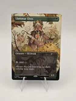MtG SLC Llanowar Elves #12 Borderless Encyclopedia Countdown Secret Lair - Image 1