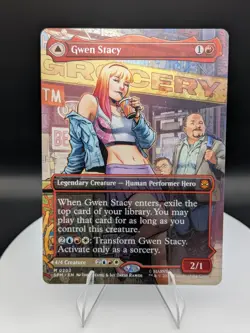 Gwen Stacy (Borderless) Mythic Regular 202: MTG Spider-Man SPM EN (NM) - Image 1
