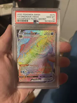 PSA 10 Drednaw VMAX 075/073 Champion's Path Secret Rare FA Holo Pokemon 2020 - Image 1