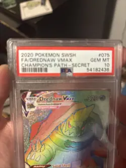 PSA 10 Drednaw VMAX 075/073 Champion's Path Secret Rare FA Holo Pokemon 2020 - Image 4