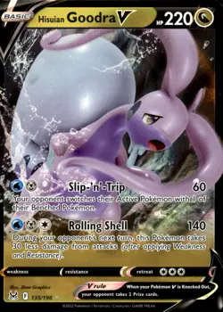 Hisuian Goodra V 135/196 Ultra Rare - Pokemon SWSH11: Lost Origin NM - Image 1