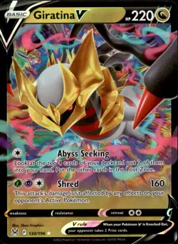 Giratina V 130/196 Holo - Pokemon SWSH11: Lost Origin - NM - Image 1
