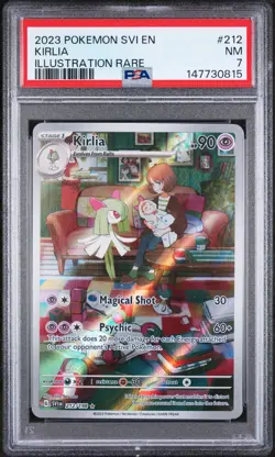 2023 Pokemon Svi En-Scarlet & Violet #212 Kirlia Illustration Rare PSA 7 - Image 1