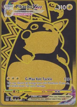 Pikachu VMAX (Secret) TG29/TG30 Lost Origin Trainer Gallery Holo GOLD Pokemon NM - Image 1