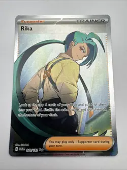 Rika 241/182 Sv04: Paradox Rift Full Art Holo Trainer Pokemon Card Near Mint NM - Image 1