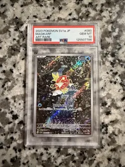 Pokemon TCG PSA 10 Magikarp 080/073 JP SV1a Triplet Beat Art Rare Holo - Image 1