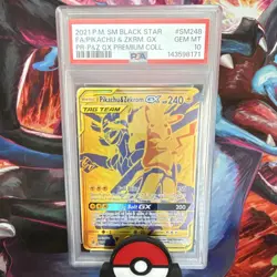 Pikachu & Zekrom GX Promo Full Art TAG TEAM Holo SM248 PSA 10 240 HP Pokemon TCG - Image 1