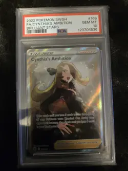 2022 Pokemon SWSH Brilliant Stars #169 FA Cynthia's Ambition PSA 10 GEM MINT - Image 1
