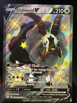 2021 Pokemon SWSH Shining Fates Dubwool V Shiny Vault Foil #SV120/SV122 NM - Image 1