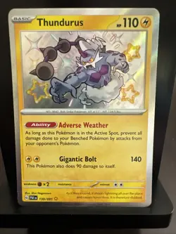 Pokemon TCG - Paldean Fates - Thundurus - 139/091 Shiny Rare - Near Mint - Image 1