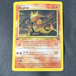 Pokemon Magmar Fossil Uncommon 70 HP 1st Edition 39/62 Wizards 1999 - Image 1