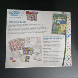 151 Pokemon Center Elite Trainer Box Factory Sealed Exclusive PC ETB small rip - Image 2