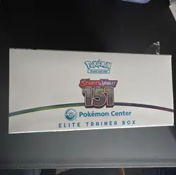 151 Pokemon Center Elite Trainer Box Factory Sealed Exclusive PC ETB small rip - Image 4