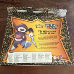 Sealed Pokemon TCG: Shining Fates Mad Party Pin Collection Box Galarian Mr. Rime - Image 2