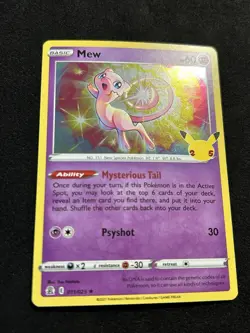 Mew 11/25 Holo Rare Celebrations Pokemon English - Image 2