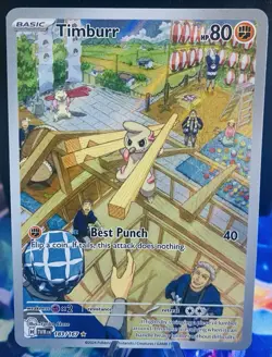 Pokemon TCG Timburr 183/167 Illustration Rare Twilight Masquerade NM/M - Image 1