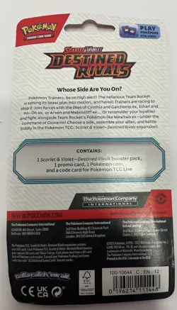 Scarlet & Violet Destined Rivals Eevee Checklane BLISTER Pack - Image 2