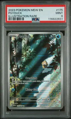 2023 POKEMON MEW EN-151 ILLUSTRATION RARE #175 PSYDUCK PSA 9 - Image 1