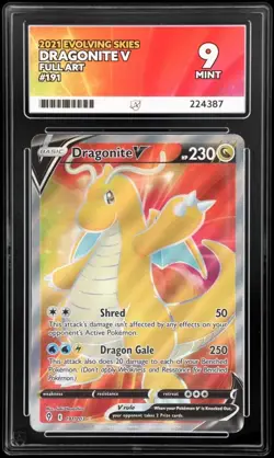 🔹ACE 9 MINT🔹Dragonite V 191/203 Holo Full Art🔸Pokemon TCG Evolving Skies 2021 - Image 1
