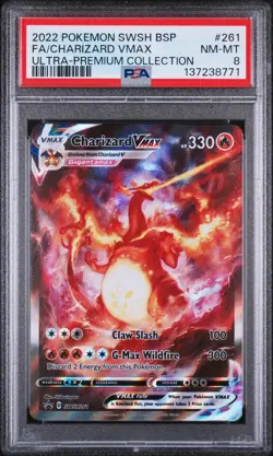 Charizard Vmax 261 Sword & Shield Ultra-premium Collection Pokemon PSA 8 - Image 1