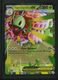 2026 Pokemon Mega Meganium EX 010/217 TCG Full Art EX Holo Stage 2 Grass Japanes - Image 1