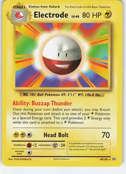 Electrode 40/108 Rare Normal XY - Evolutions LP Pokemon - Image 1