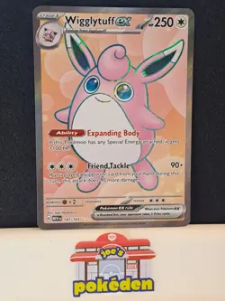 Pokemon TCG Wigglytuff ex Scarlet & Violet-151 187/165 Holo Ultra Rare NM - Image 1