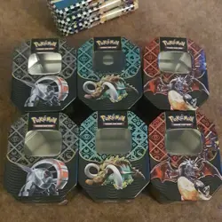 Pokemon TCG Accessories_9 *EMPTY* Tins (3 Pencil Cases & 6 Paldean Fates) - Image 3