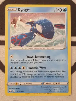 Kyogre 036/159 Holo Zenit der Konige Set Pokemon TCG Crown Zenith - Image 3