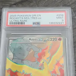 Pokemon Team Rocket's Moltres ex 208/182 Destined Rivals Ultra Rare Holo PSA 9 - Image 2
