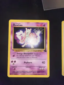 Heavily Played WB Pokemon Black star Promos Mewtwo And Dragonite - Image 4