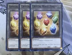Token: Crystal Beast Token (3x) SDCB-EN049 - Common 1st Edition NM Yugioh - Image 1