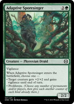 NM Foil Adaptive Sporesinger, MTG, Phyrexia: One, Magic the Gathering, 157 - Image 1