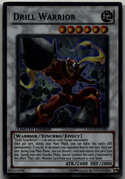 Drill Warrior Super Rare Duelist Revolution DREV-ENSE1 LP - Image 1