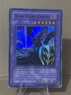 Yu-Gi-Oh! TCG Dark Flare Knight DCR-017 Unlimited Super Rare LP - Image 1
