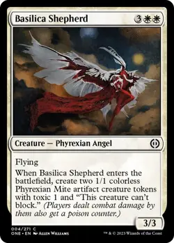 NM Foil Basilica Shepherd, MTG, Phyrexia: One, Magic the Gathering, 4 - Image 1