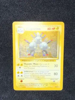 Pokemon Magneton 9/102 Base Set Holo Rare 60 HP Wizards English 1999 - Image 2