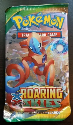 RARE Pokemon XY TCG Roaring Skies Sealed Booster Pack - Deoxys Pack Art - Image 1