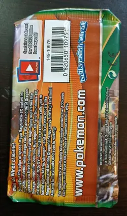 RARE Pokemon XY TCG Roaring Skies Sealed Booster Pack - Deoxys Pack Art - Image 2