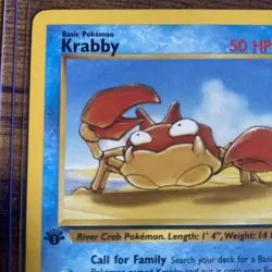 Pokemon TCG: Krabby - 51/62 - Fossil - 1st Edition - Regular Common 50HP Basic - Image 2