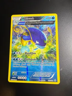 WHISCASH 41/160 RARE PRIMAL CLASH POKEMON HEAVILY PLAYED REVERSE HOLO - Image 1