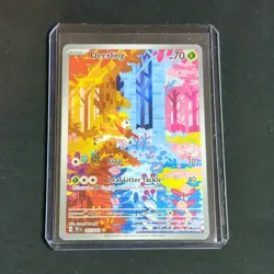 Pokemon Deerling Illustration Rare Full Art Holo SV05 165/162 Basic 70HP - Image 1