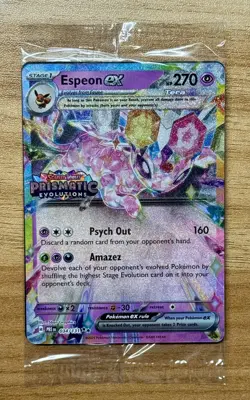 Pokemon Prismatic Evolution Surprise Box Espeon EX 034/131 Stamped Promo Sealed - Image 1