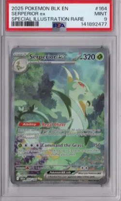 PSA 9 Mint Serperior ex 164 Special Illustration Rare - Pokemon BLK EN Bolt - Image 1