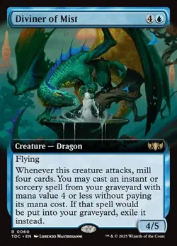 Diviner of Mist - Extended Art TDC NM MTG - Image 1