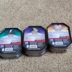 Pokemon TCG Triple Whammy Tin Set of 3 Darkrai Tyranitar Slaking Factory Sealed - Image 3