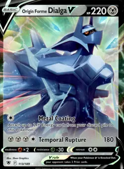 Origin Forme Dialga V 113/189 Holo - Pokemon SWSH10: Astral Radiance - LP - Image 1