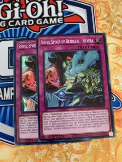 Sinful Spoils of Betrayal - Silvera (2x) AGOV-EN074 Super Rare 1st Ed NM Yugioh - Image 1